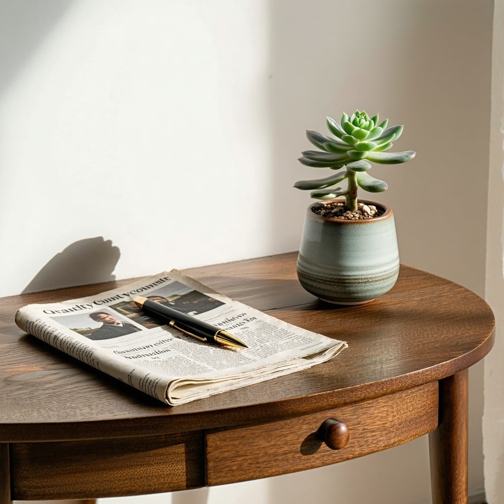 The wood table crafted from rich dark mahogany boasts a smooth polished surface that reflects the warm glow of natural light highlighting its elegant grain Atop the table a petite succulent plant in a minimalist ceramic pot adds a touch of vibrant gr-2 The wood table crafted from rich dark mahogany boasts a smooth polished surface that reflects the warm glow of natural light highlighting its elegant grain Atop the table a petite succulent plant in a minimalist ceramic pot adds a touch of vibrant gr-2